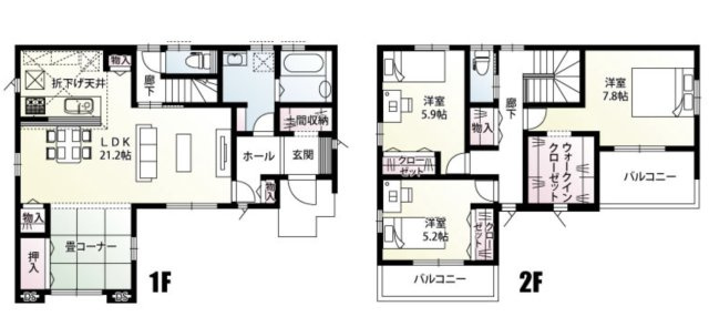 【間取り】 | 坂戸市鎌倉町　新築戸建　全6棟　2号棟