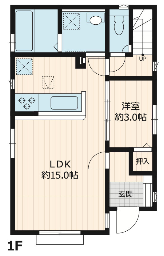 【仲介手数料無料】所沢市北中１０期全２棟２号棟　所沢の不動産なら西武ハウジングの間取り