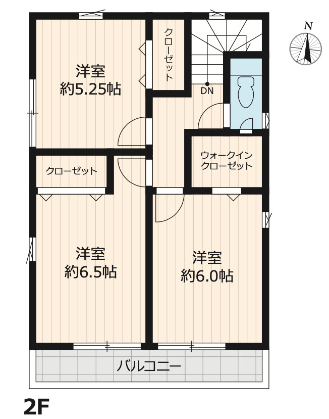 【仲介手数料無料】所沢市北中１０期全２棟２号棟　所沢の不動産なら西武ハウジングの間取り