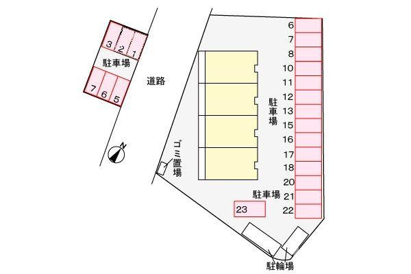 エストソレイユの駐車場
