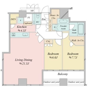 【間取り】 | ウエストパークタワー池袋 | 間取りです。