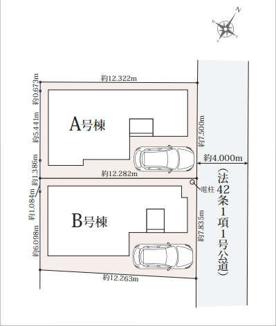 【区画図】 | ふじみ野市上福岡4丁目　全2棟　B号棟 | B号棟