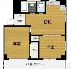 シャトーサンケイの間取り|間取りです。