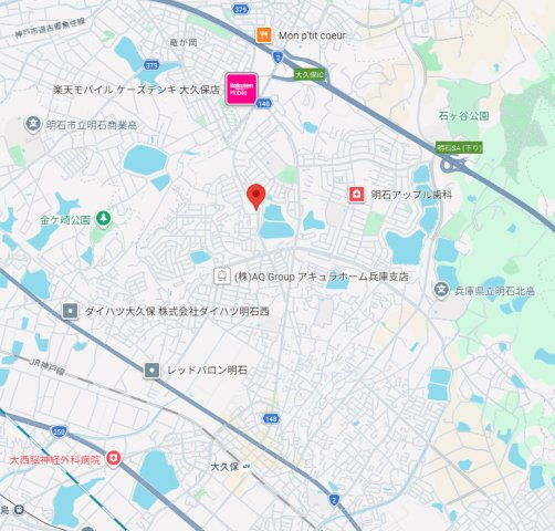 明石市大久保町大窪　土地の地図