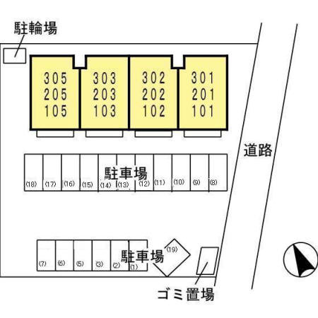 グランドゥール田中の区画図