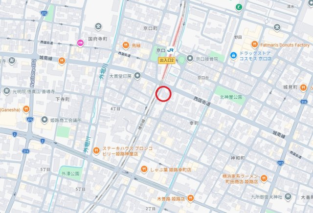 姫路市幸町　　JR「京口駅」徒歩2分の地図