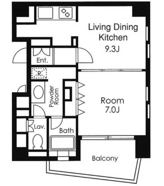 プライムアーバン用賀　ペット相談　オートロック　南東角部屋の間取り