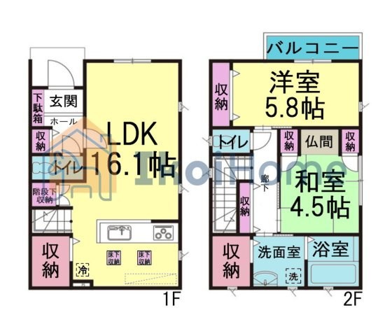 明石市南王子町　中古戸建の間取り|●年中無休：当日予約可●各階にウォークインクローゼットを完備！廊下収納・床下収納等もあり収納豊富！