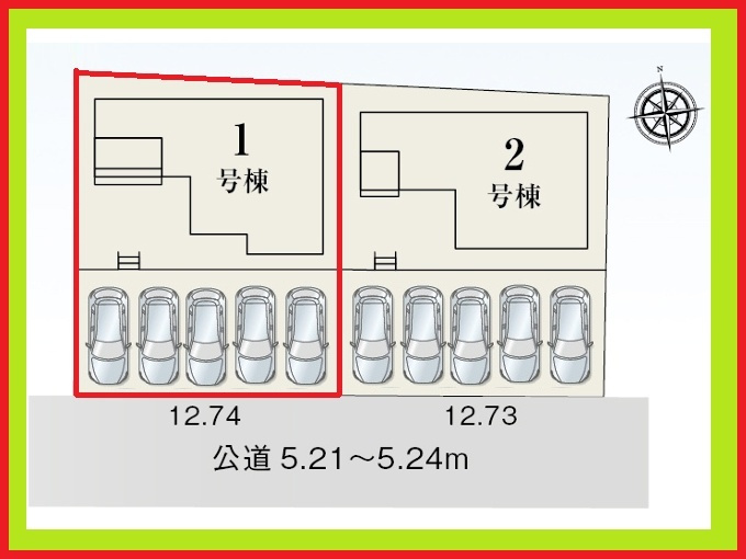 稲沢市田代１丁目の新築一戸建の区画図|◇１号棟◇