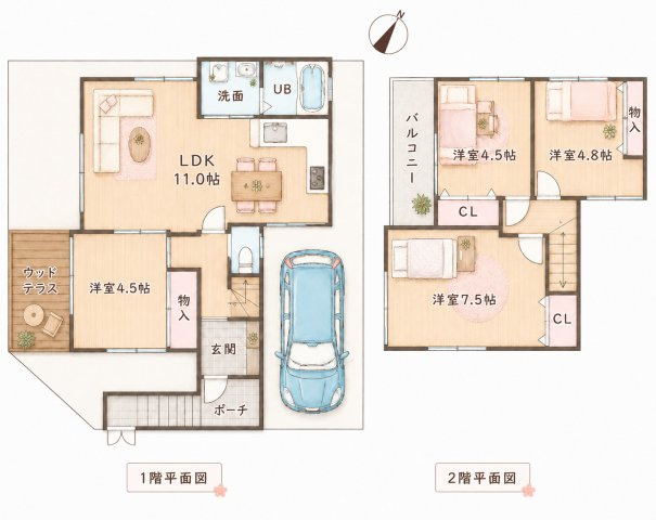 長尾元町7丁目　中古一戸建ての間取り|間取り図はいかがですか？ご希望を叶える間取りですか？リビングの広さは？水回りの位置は？カウンターキッチン？など色々な情報が集約されています。弊社ではリフォームなどのご相談も承っております。