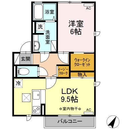 グリッター ヴィヴィ　Ｄの間取り