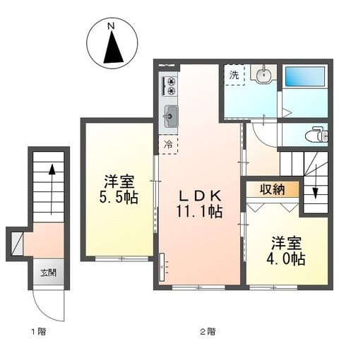プラシッド　ピュールの間取り