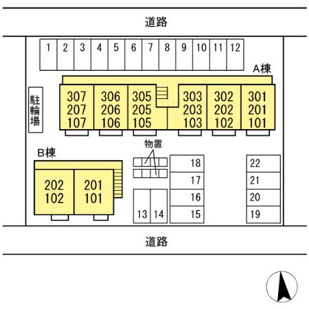 クレインハイム　Ａの区画図