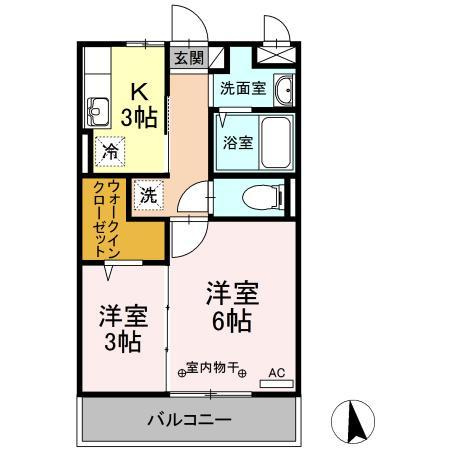 クレインハイム　Ａの間取り