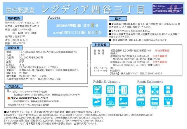 レジディア四谷三丁目の地図| 