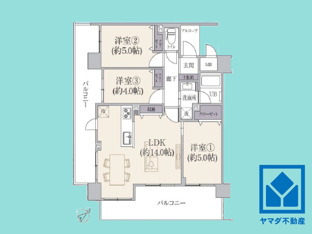 ペルル京都南高倉通の間取り