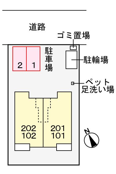 フィオーレ　エムの駐車場