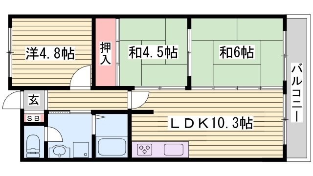 コスタデル明石の間取り