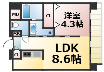 【間取り】 | アニマーレ長堀　仲介手数料無料