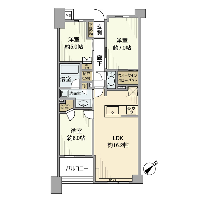 レジデンシャル鷺ノ宮の間取り