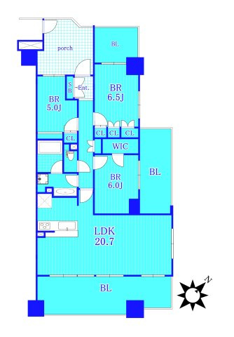 ヨコハマオールパークス第四街区の間取り|使いやすい間取りです！