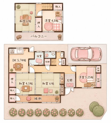 山之上3丁目　中古一戸建ての間取り|間取り図はいかがですか？ご希望を叶える間取りですか？リビングの広さは？水回りの位置は？カウンターキッチン？など色々な情報が集約されています。弊社ではリフォームなどのご相談も承っております。