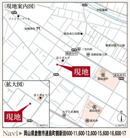 【地図】 | リーブルガーデン倉敷連島町鶴新田第19 (全5棟)