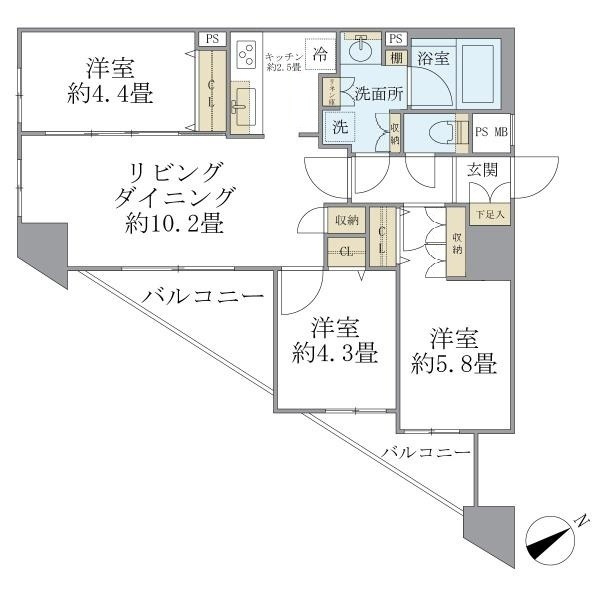 ロアール茅場町の間取り