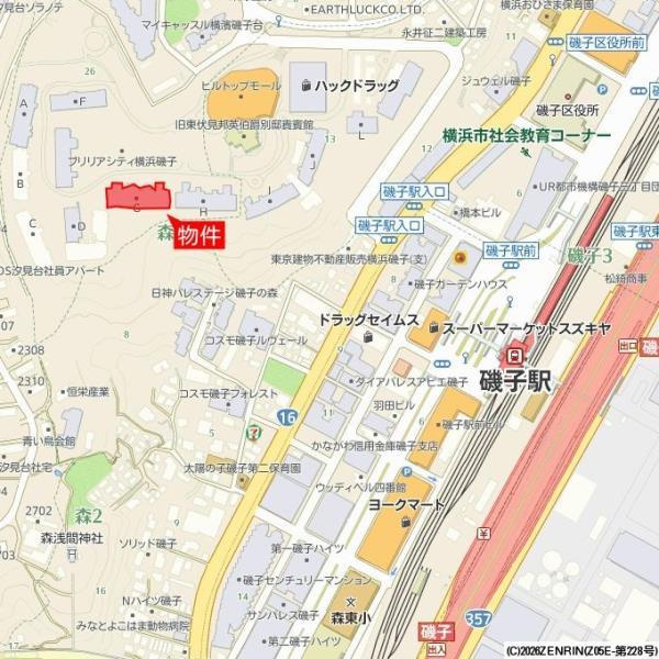 Ｂｒｉｌｌｉａ　Ｃｉｔｙ　横浜磯子　Ｇ棟の地図
