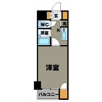 スカイコート日本橋第5の間取り