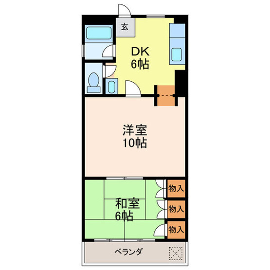 【間取り】 | コーポオオサワⅡ