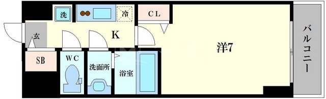 スプランディッド難波WESTの間取り