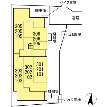 グラナーデ堤通の区画図