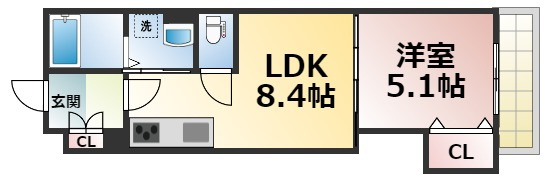 【間取り】 | クリエオーレ巽東　仲介手数料無料