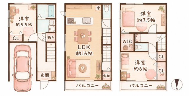 走谷1丁目　中古一戸建ての間取り|間取り図はいかがですか？ご希望を叶える間取りですか？リビングの広さは？水回りの位置は？カウンターキッチン？など色々な情報が集約されています。弊社ではリフォームなどのご相談も承っております。