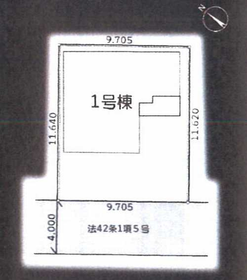 座間市相武台２丁目　新築戸建全1棟　1号棟の区画図