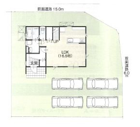 小山市犬塚5丁目の区画図