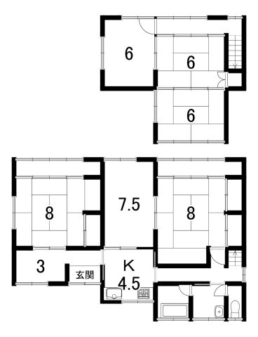 栃木市錦町の中古戸建7-46の間取り