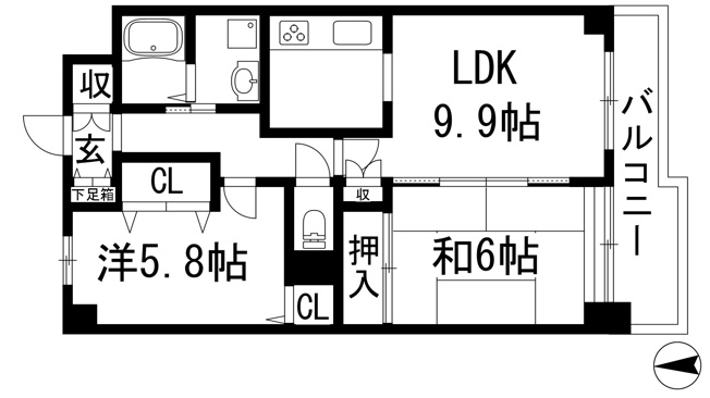 【間取り】 | クレマンス甲東園