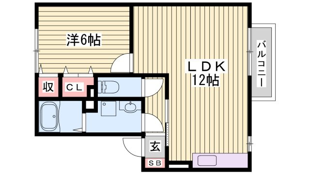 リビングタウン魚住　B棟の間取り