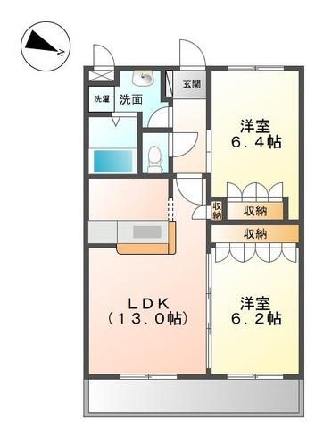 アグアカリエンテの間取り|間取図