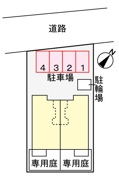 サンライズ呉竹　　刈谷市近郊の賃貸はクラスホーム刈谷店の駐車場