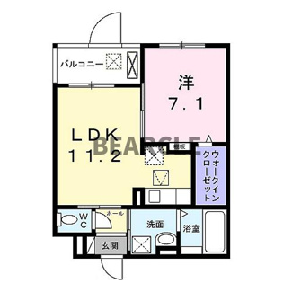【間取り】 | シャルマン唐橋南Ⅱ