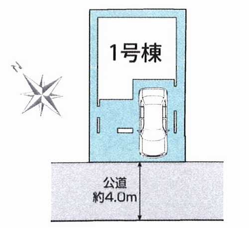 座間市相模が丘３丁目　新築戸建全1棟　1号棟の区画図