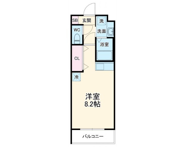 草加市氷川町の賃貸マンションの間取り