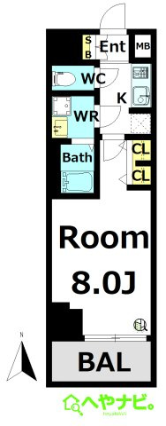 【間取り】 | S-RESIDENCE高岳bresa(ブレサ)