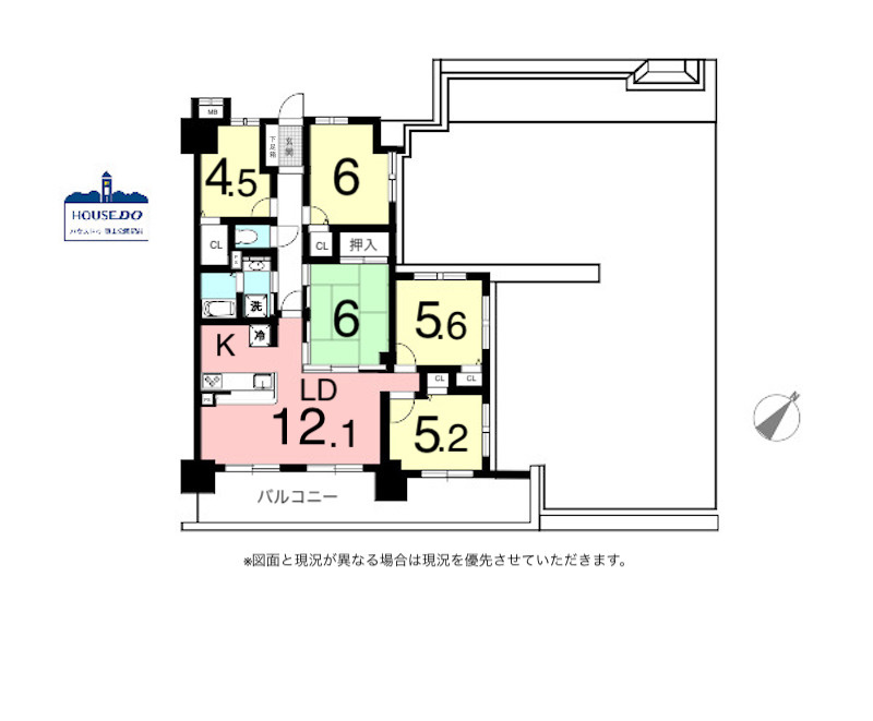 駅近＆5LDK南東角住戸！宝マンション鳴子