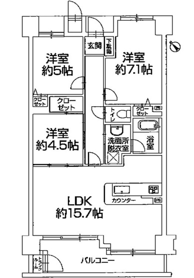 【間取り】 | ダイアパレス草津ガーデンコート