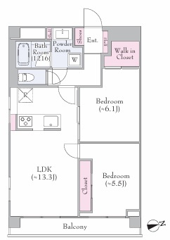 生まれ変わったお部屋でペットと新生活♪徒歩で２路線アクセス！ホント、こう言うのがちょうどイイって実感できちゃう気持ち良さあふれる角部屋な、【カサベルダ】リノベーションの間取り