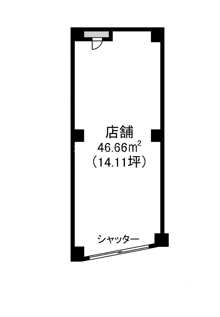 ファミールハイツ　貸店舗・事務所の間取り